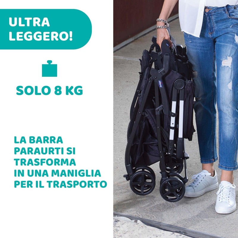 Chicco Ohlalà Twin Stroller 0m-3y, Silver Cat - Image 3